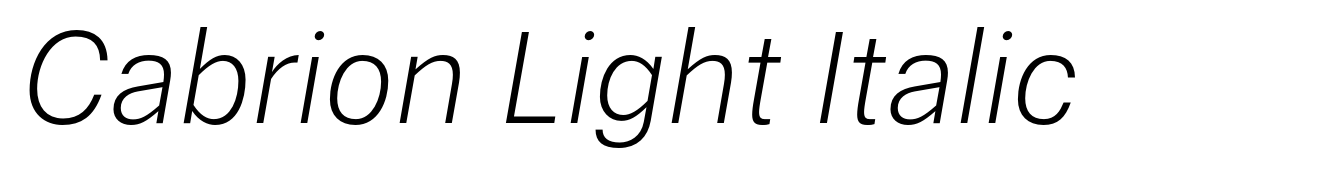 Cabrion Light Italic